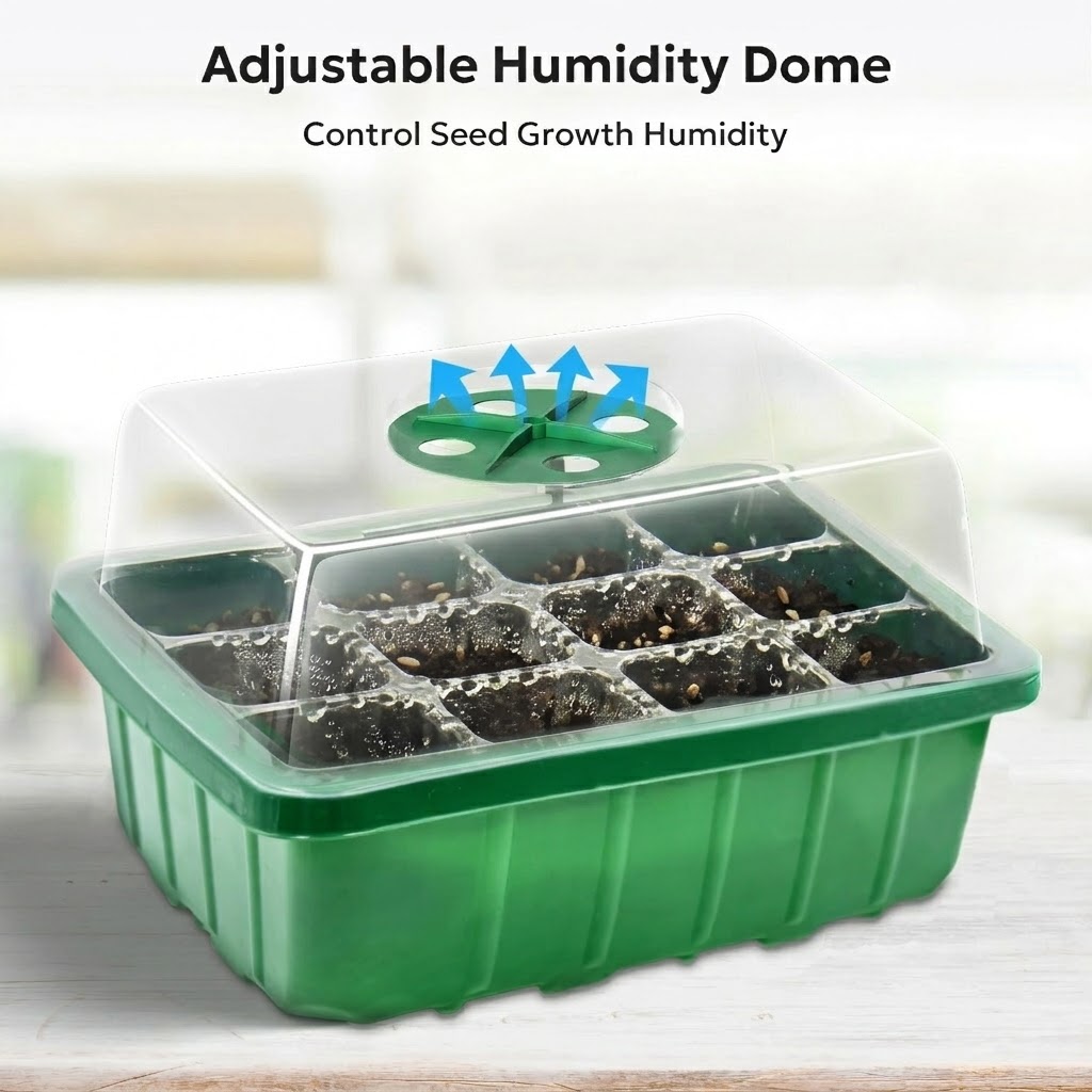 Elevated Seedling Starter Tray - đánh giá và giá Humidity Dome Kit